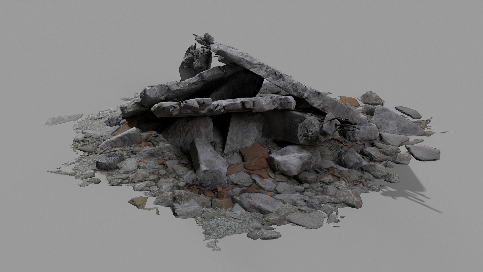 Ruin Debris Rubble 04 Low-poly 3D model_39