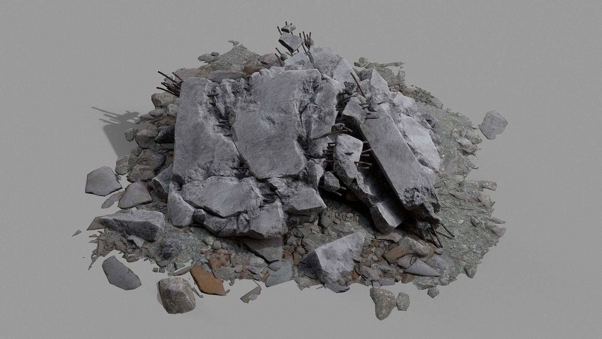 Ruin Debris Rubble 04 Low-poly 3D model_52