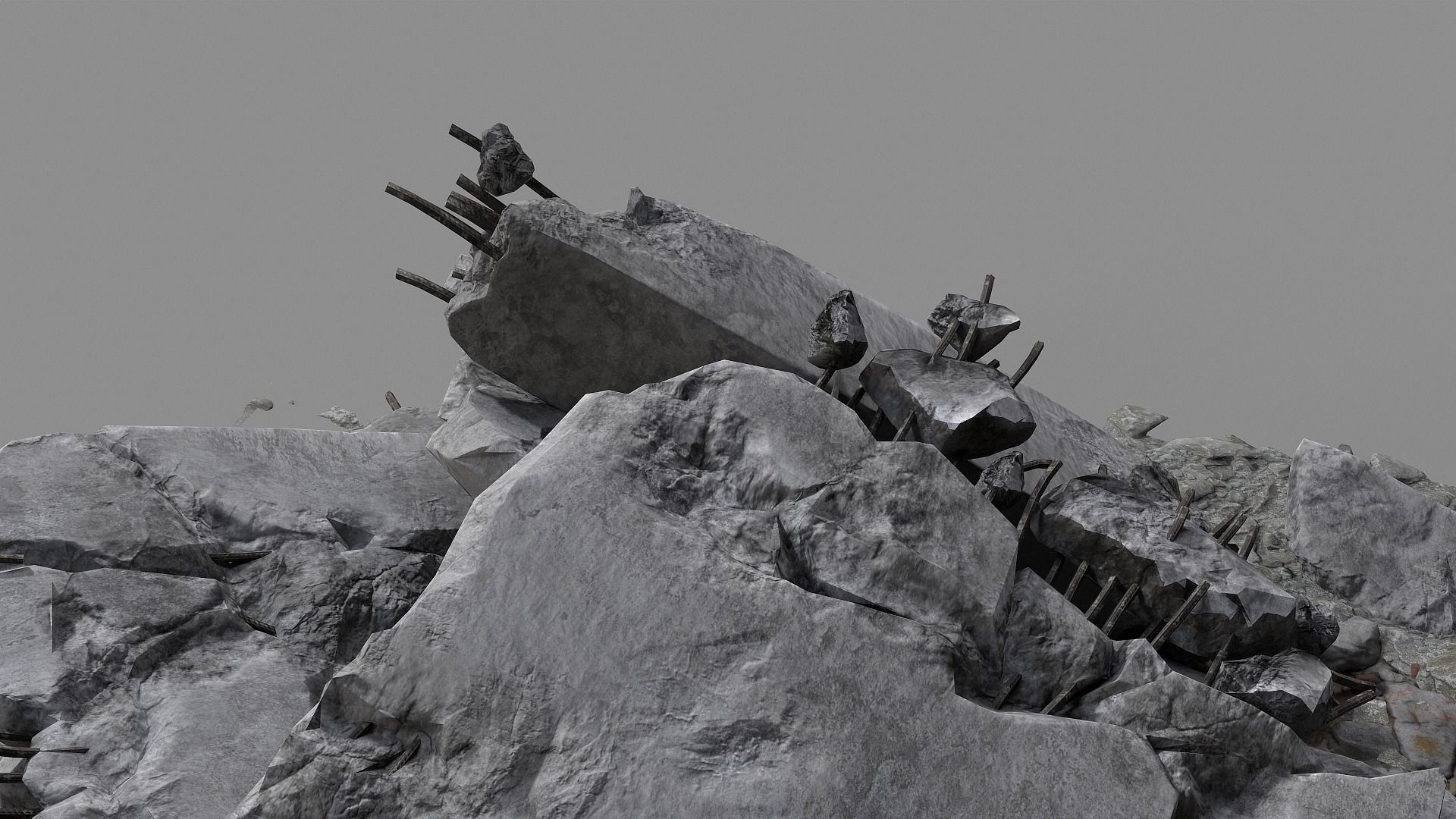 Ruin Debris Rubble 04 Low-poly 3D model_31