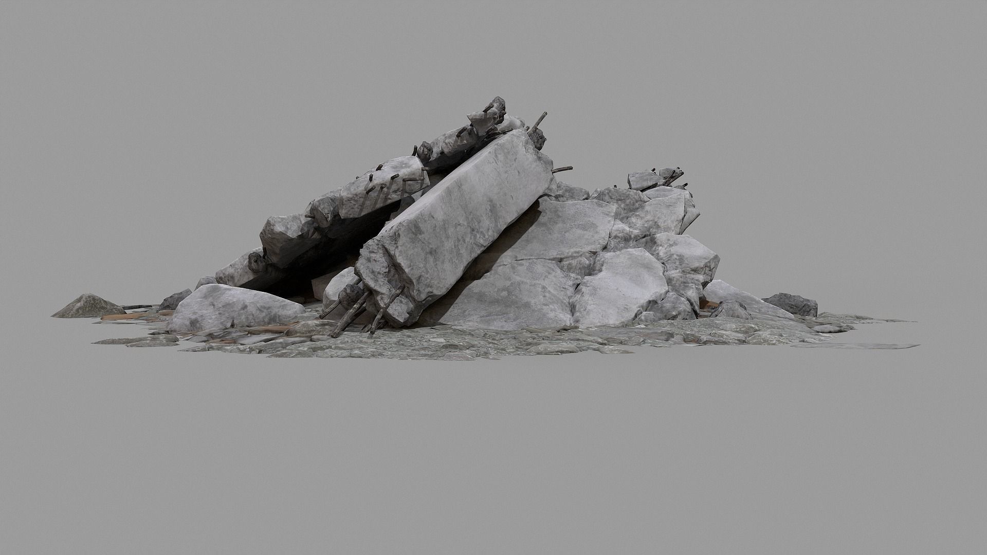 Ruin Debris Rubble 04 Low-poly 3D model_51