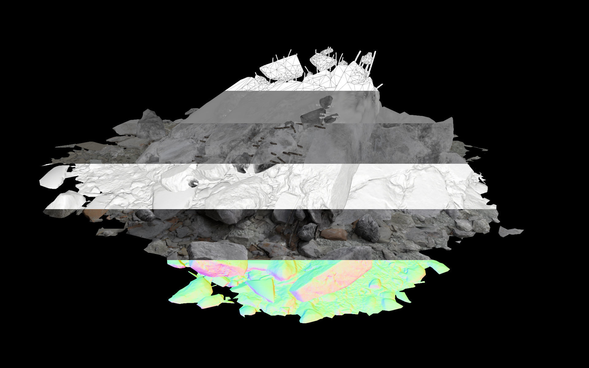 Ruin Debris Rubble 04 Low-poly 3D model_54