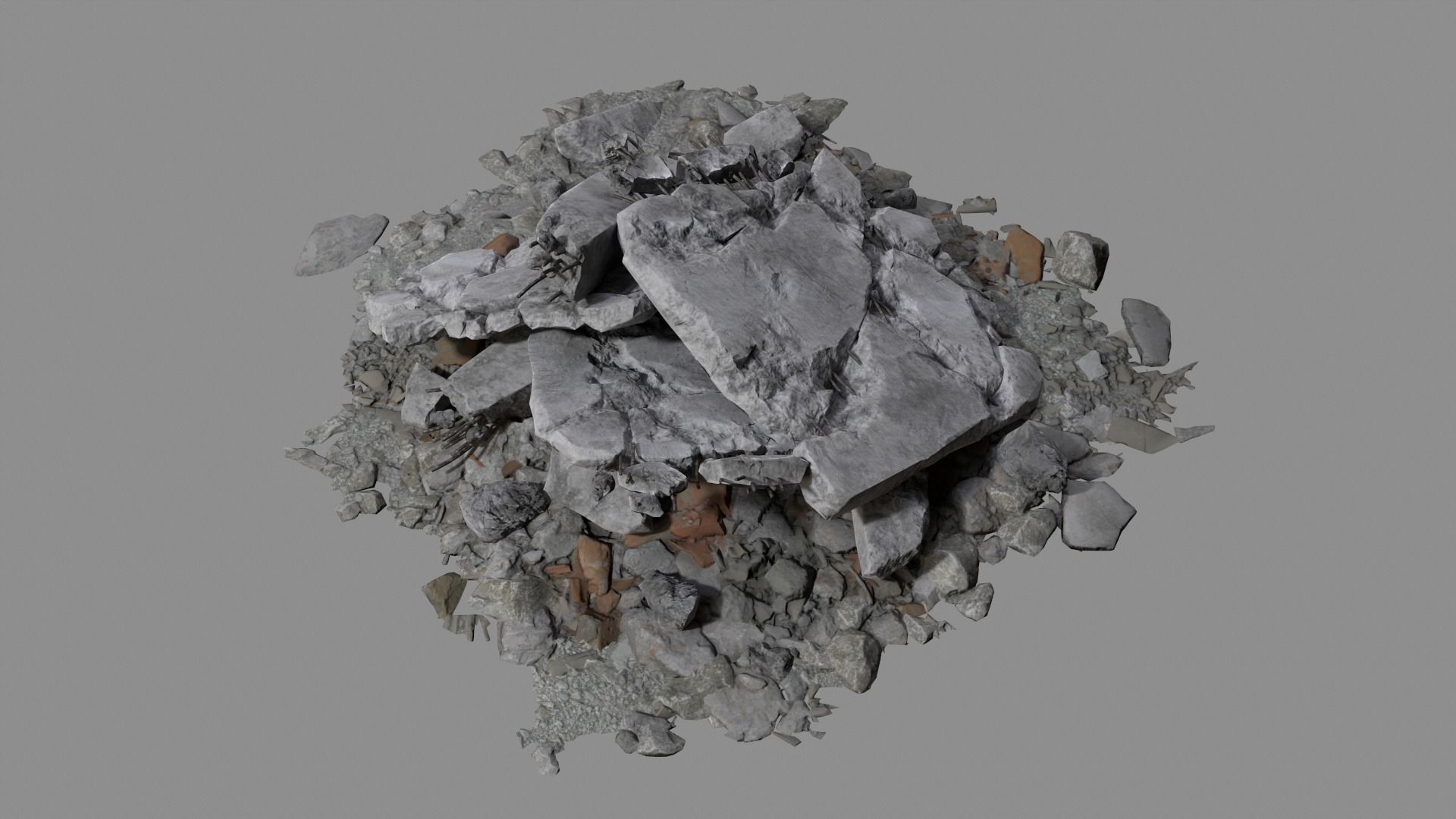 Ruin Debris Rubble 04 Low-poly 3D model_11