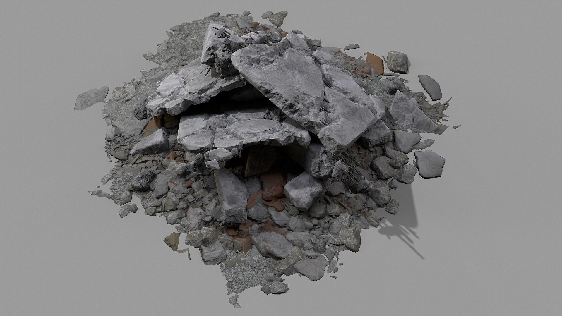Ruin Debris Rubble 04 Low-poly 3D model_53
