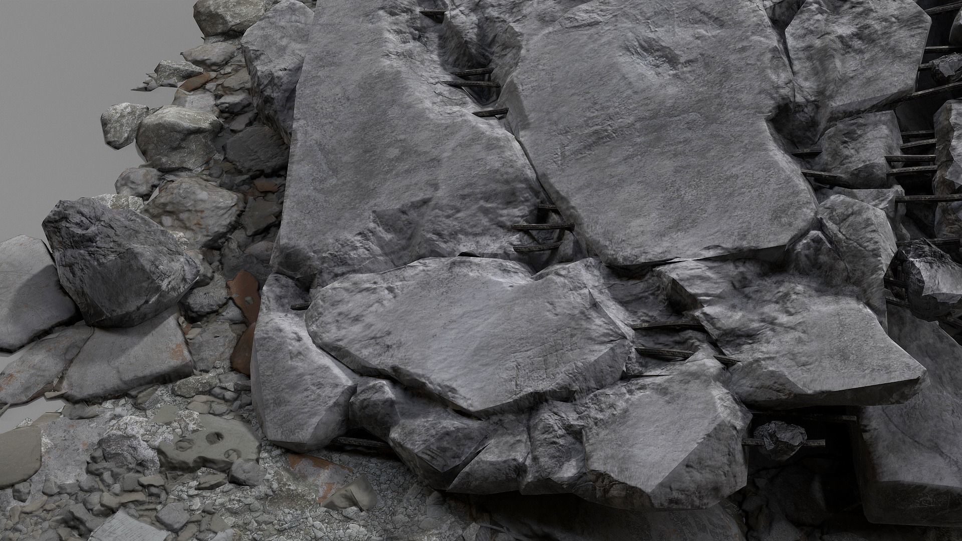 Ruin Debris Rubble 04 Low-poly 3D model_34