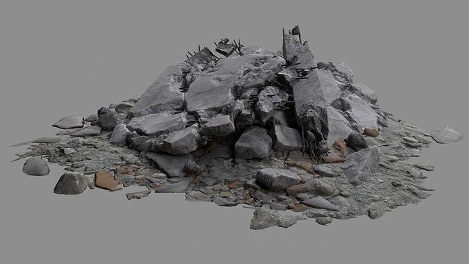 Ruin Debris Rubble 04 Low-poly 3D model