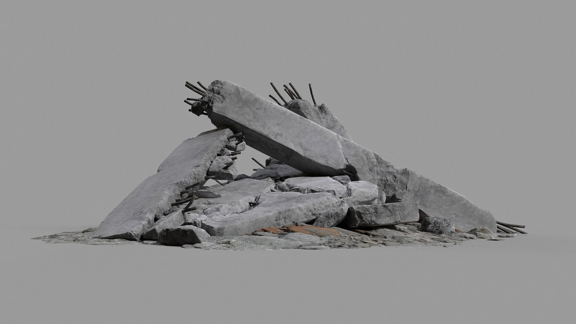 Ruined Debris 05 Low-poly 3D model_18