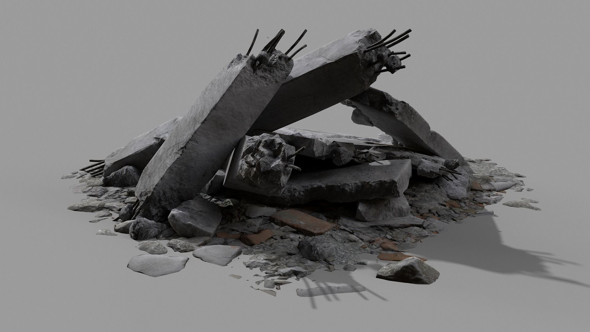 Ruined Debris 05 Low-poly 3D model_10