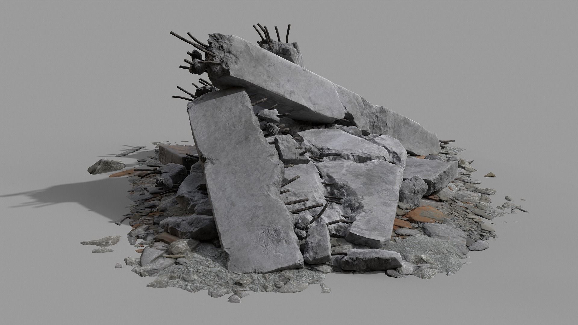 Ruined Debris 05 Low-poly 3D model_6