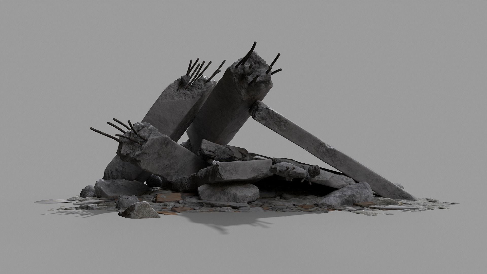 Ruined Debris 05 Low-poly 3D model_22
