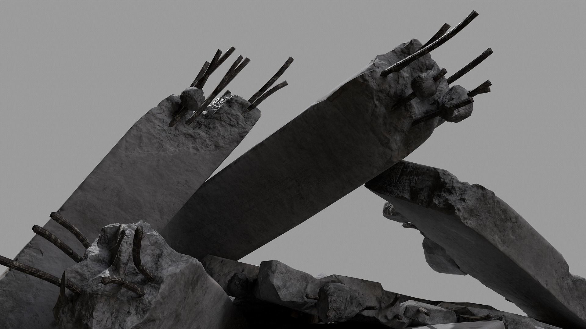 Ruined Debris 05 Low-poly 3D model_25