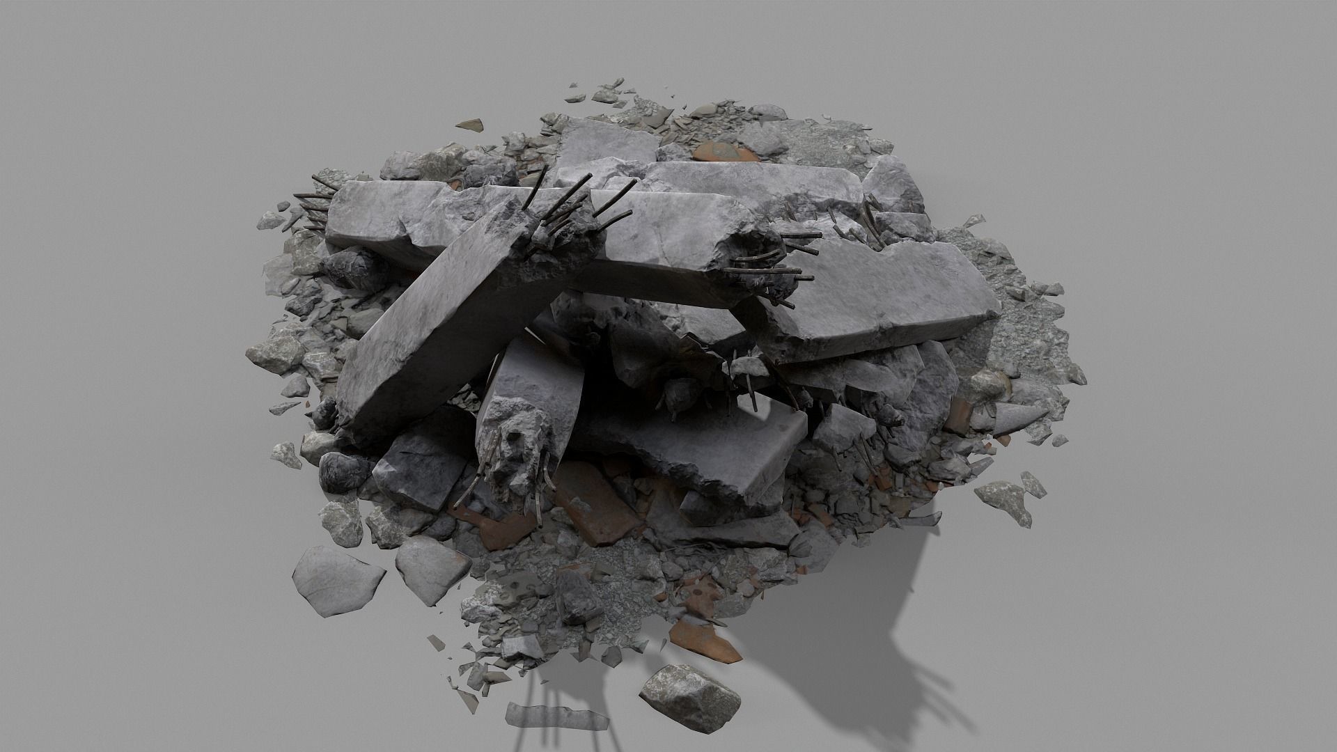 Ruined Debris 05 Low-poly 3D model_23