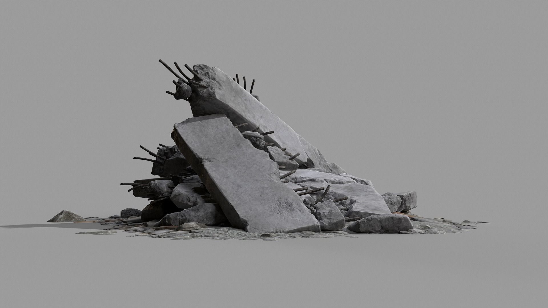 Ruined Debris 05 Low-poly 3D model_20