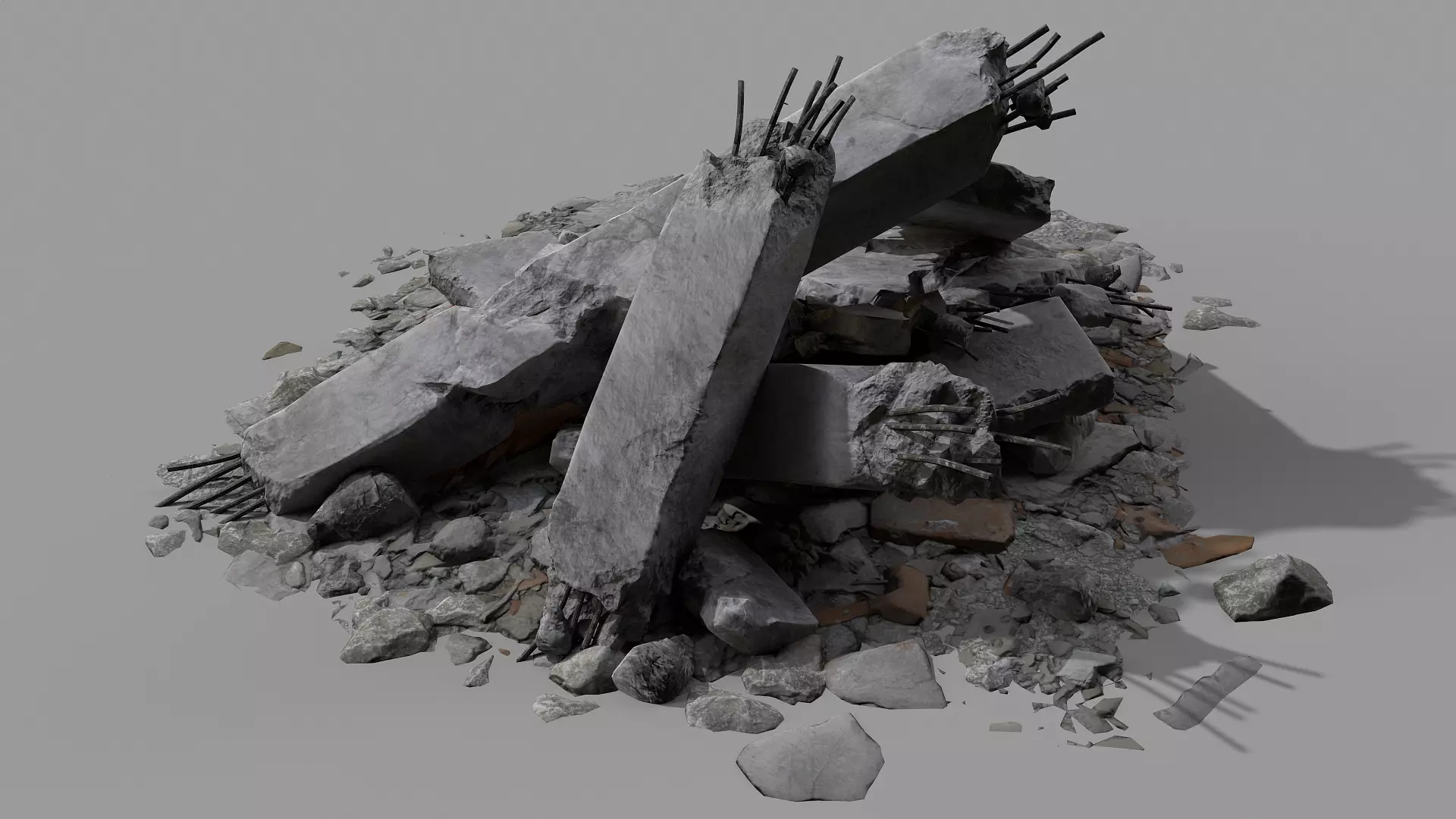 Ruined Debris 05 Low-poly 3D model_0