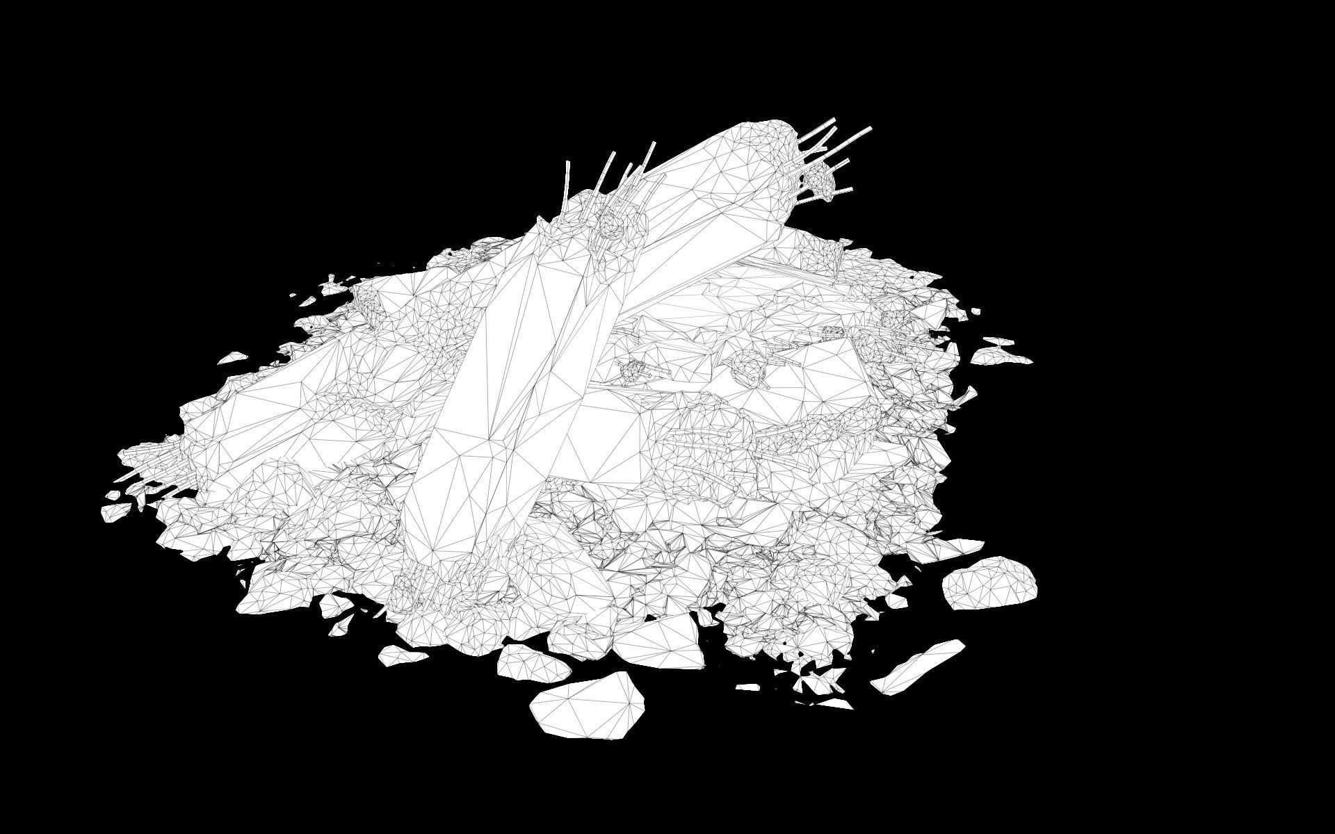 Ruined Debris 05 Low-poly 3D model_28