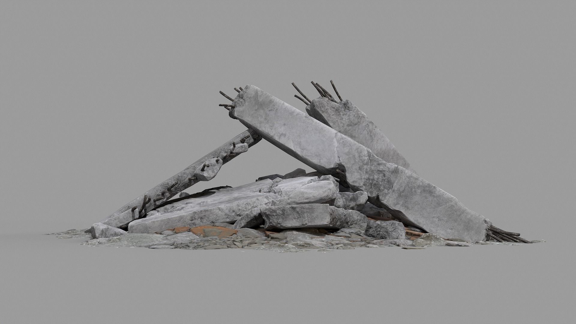 Ruined Debris 05 Low-poly 3D model_17