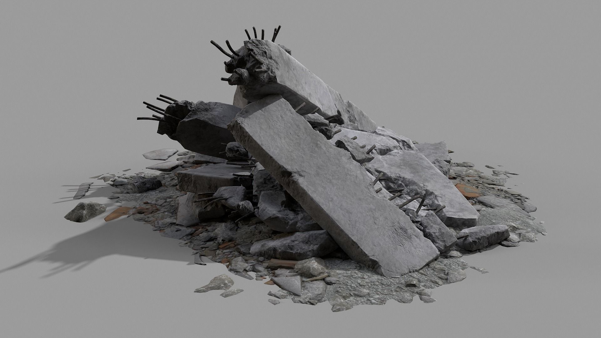 Ruined Debris 05 Low-poly 3D model_7