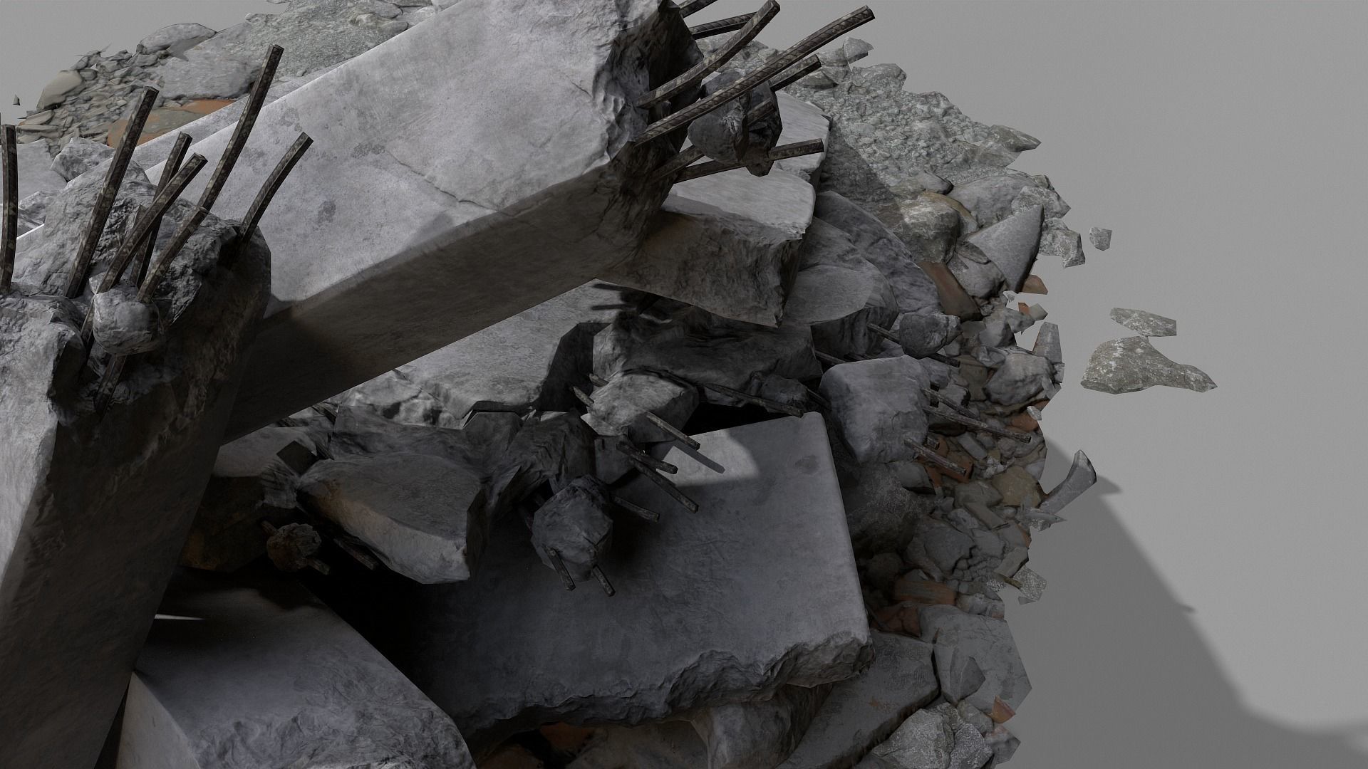 Ruined Debris 05 Low-poly 3D model_27
