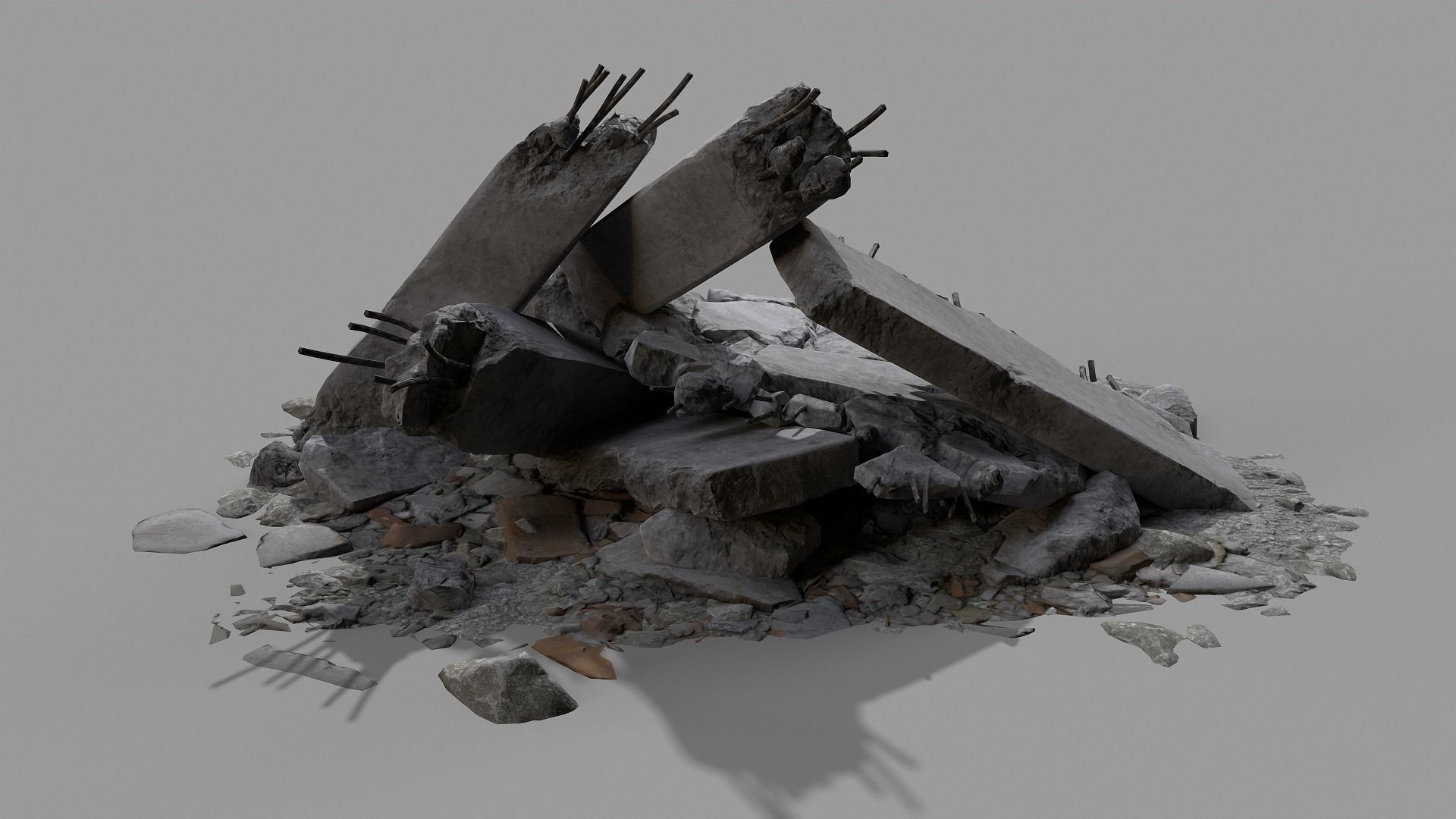 Ruined Debris 05 Low-poly 3D model_9
