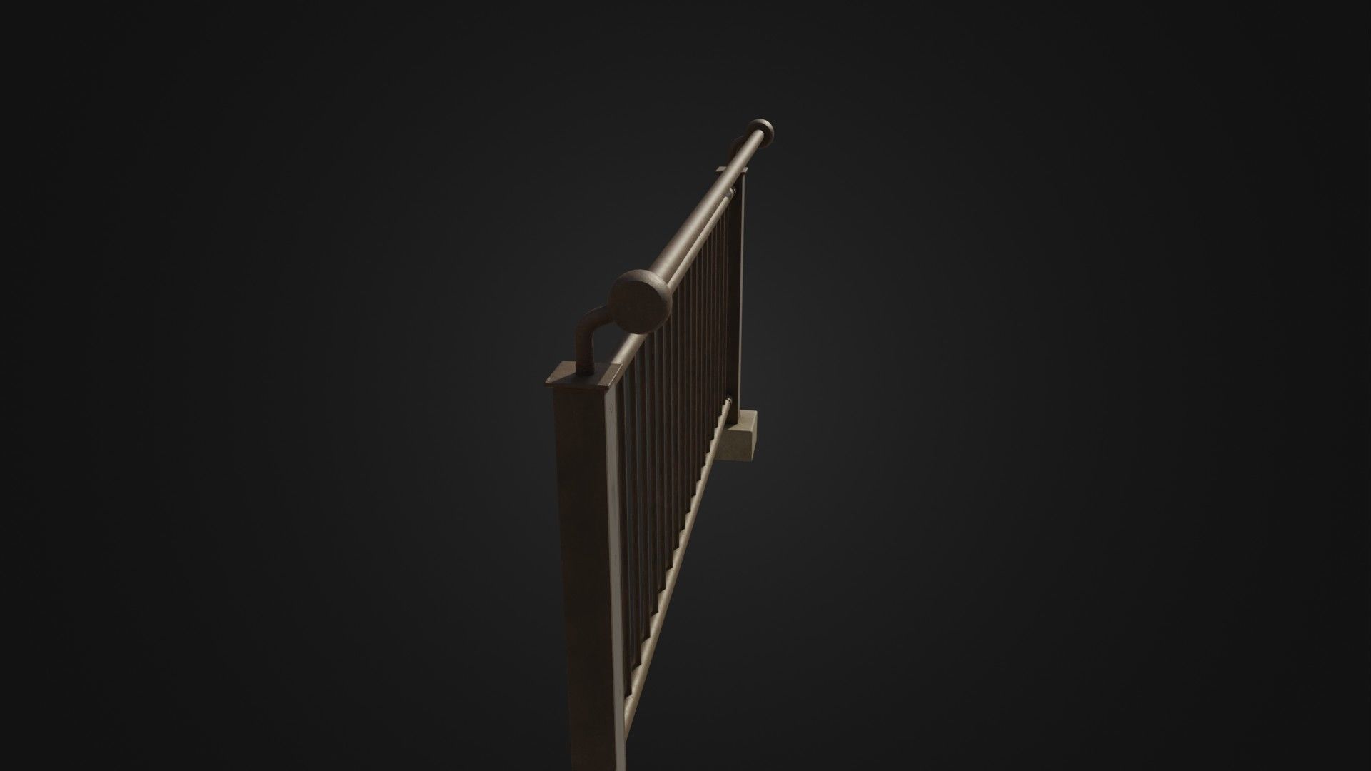 Fence 03 Low-poly 3D model_29
