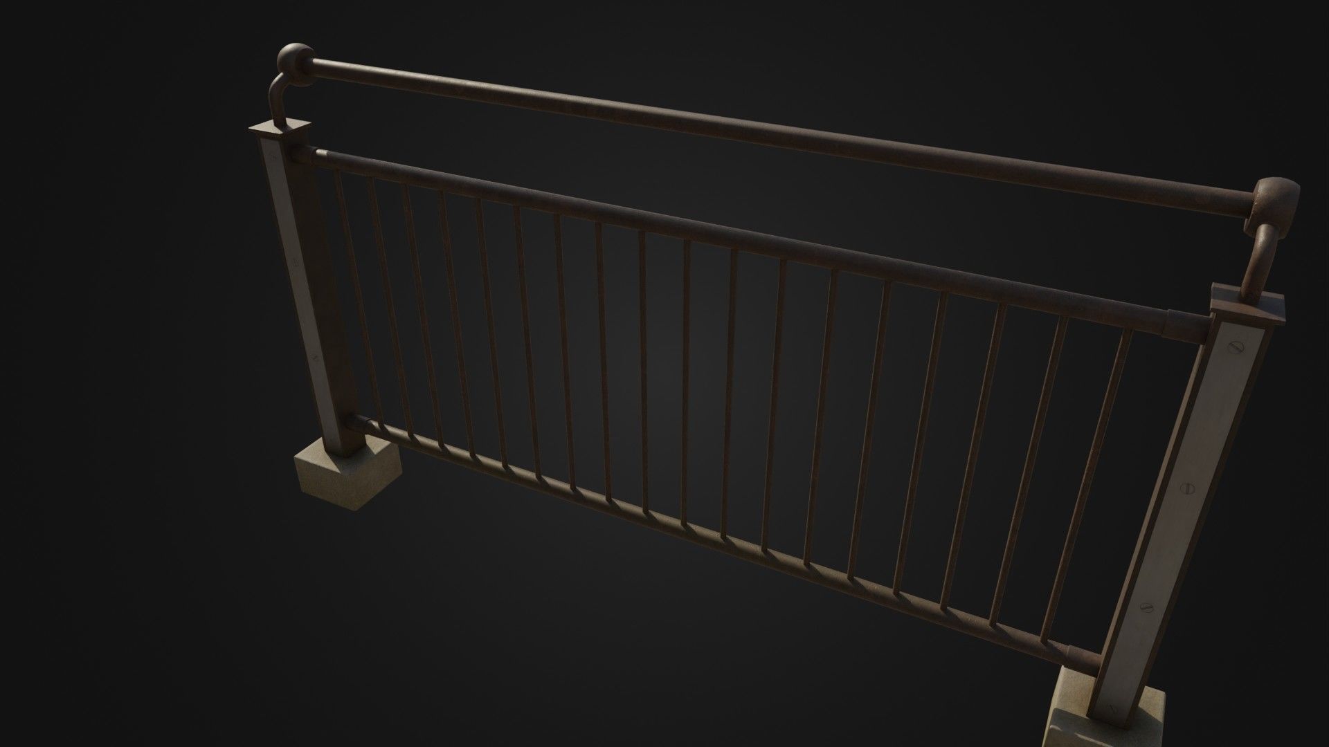 Fence 03 Low-poly 3D model_37