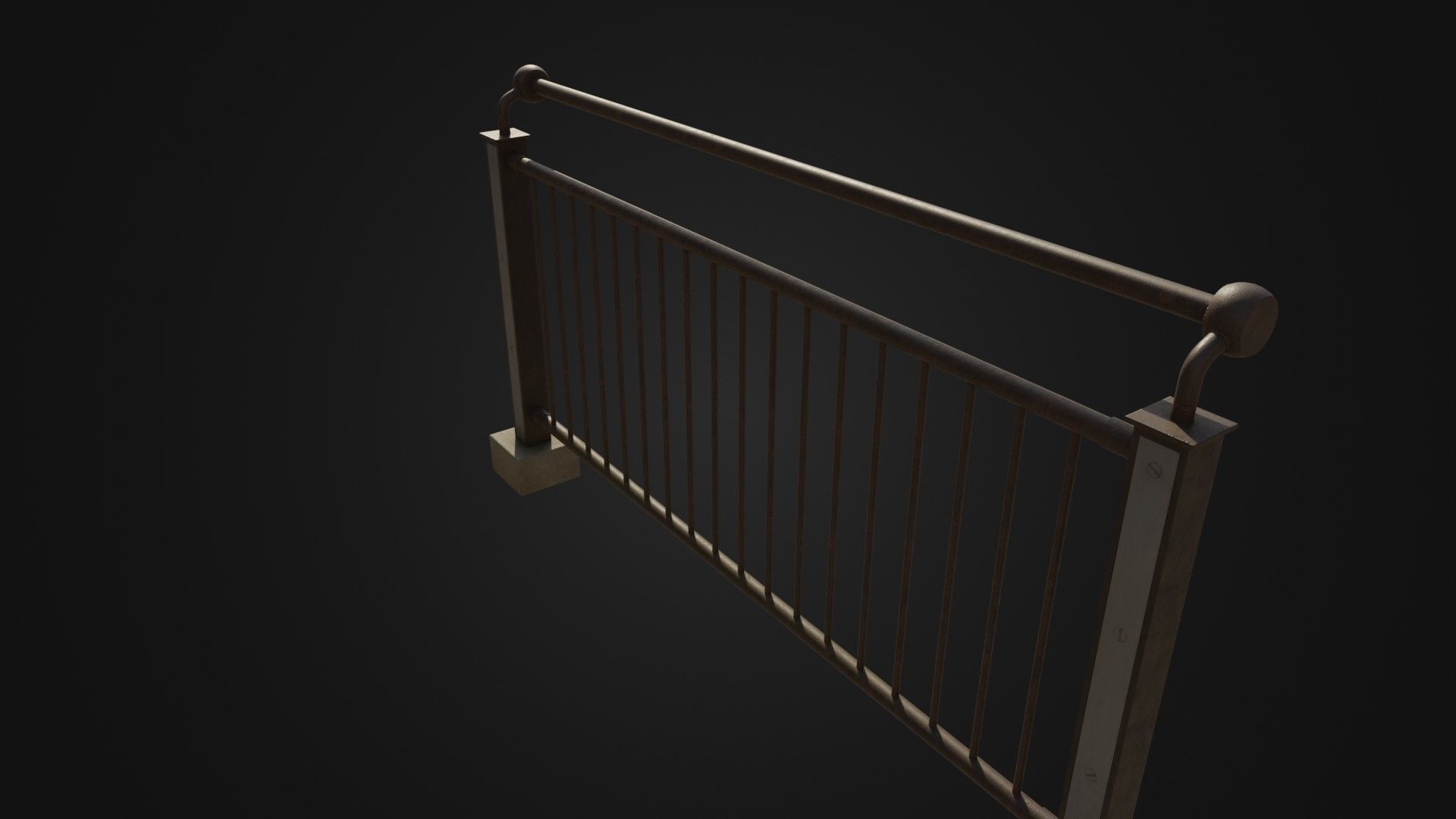 Fence 03 Low-poly 3D model_34