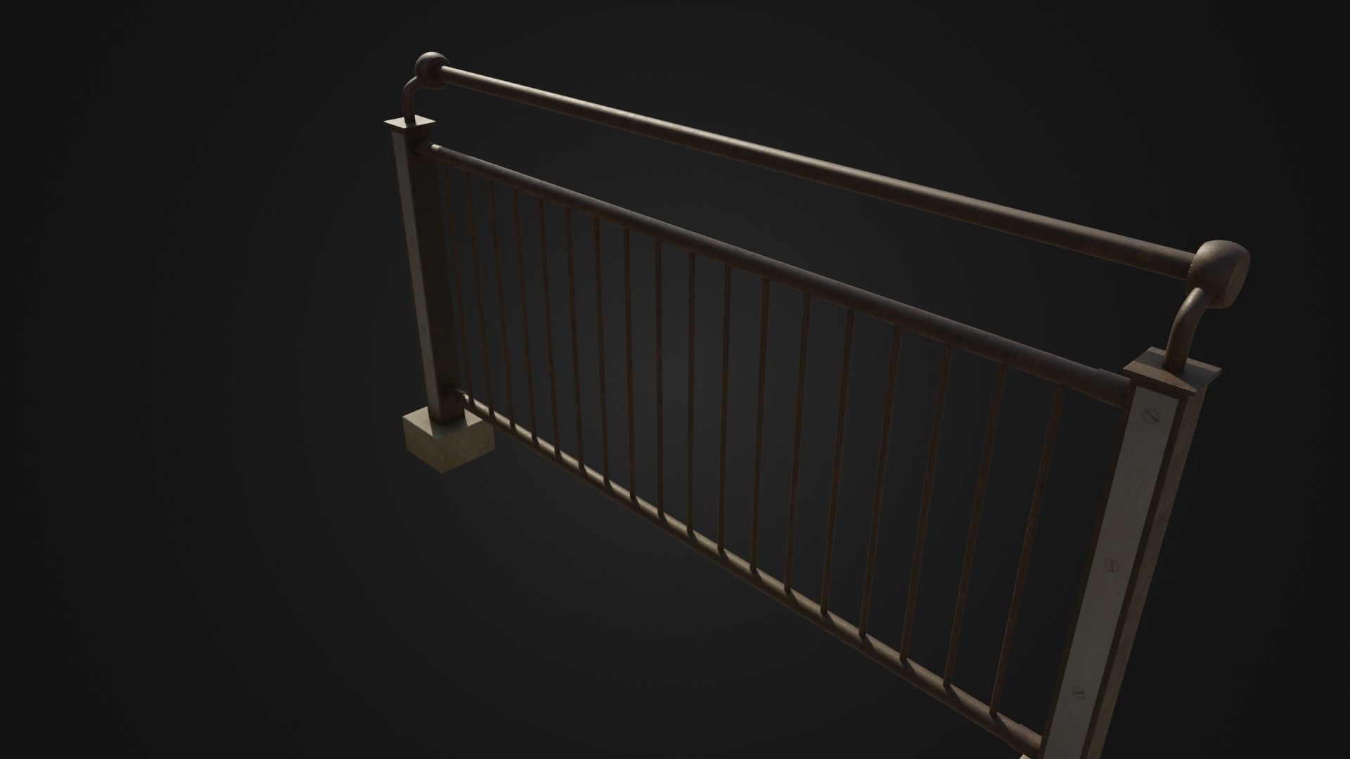 Fence 03 Low-poly 3D model_35