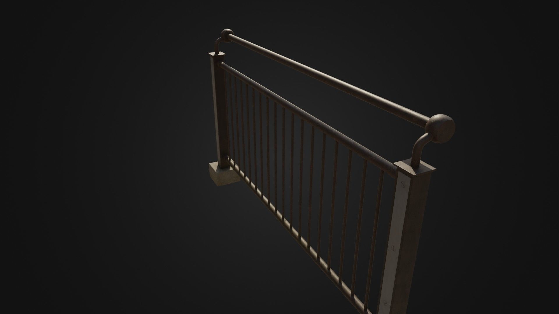 Fence 03 Low-poly 3D model_33