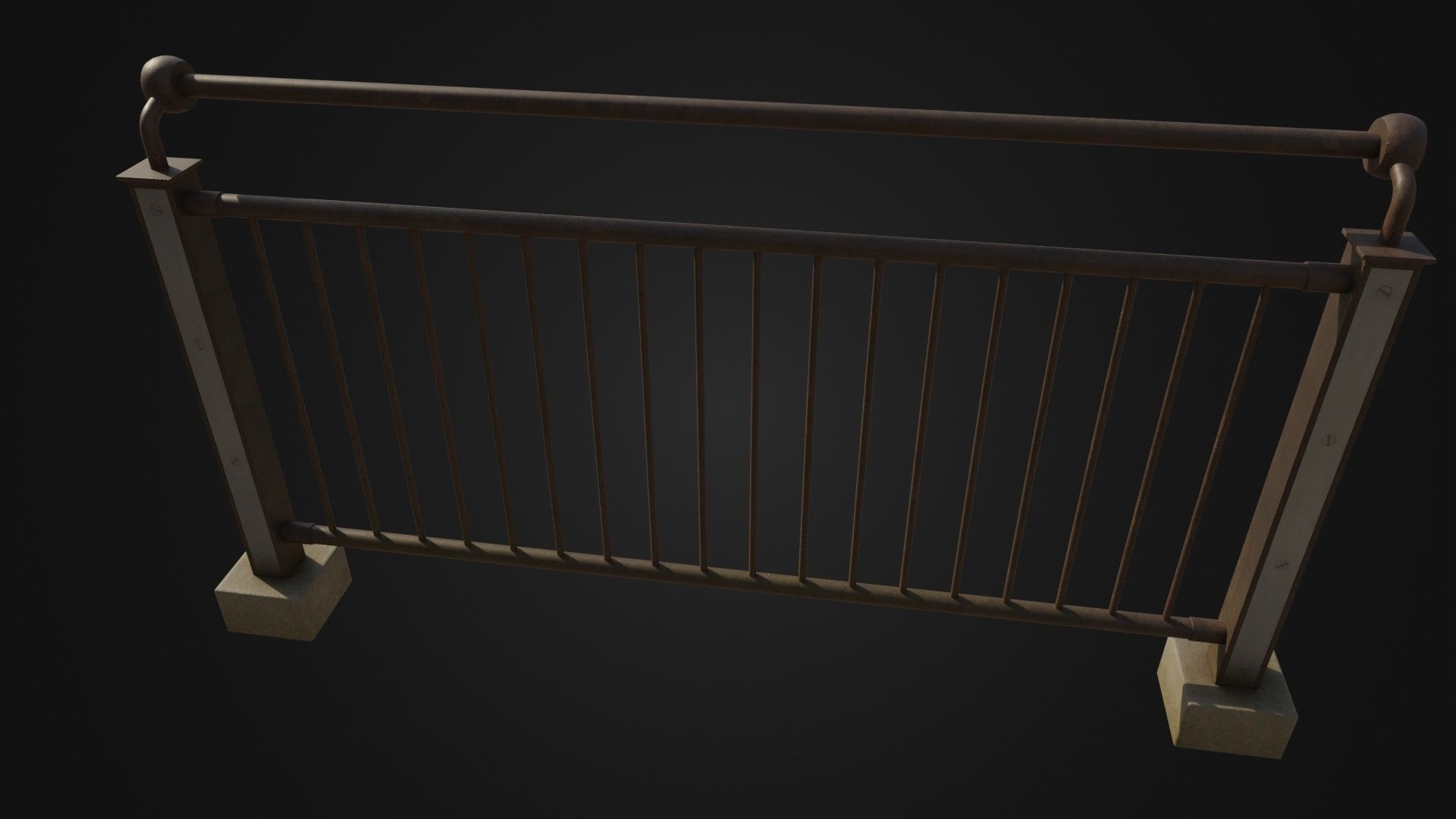 Fence 03 Low-poly 3D model_39