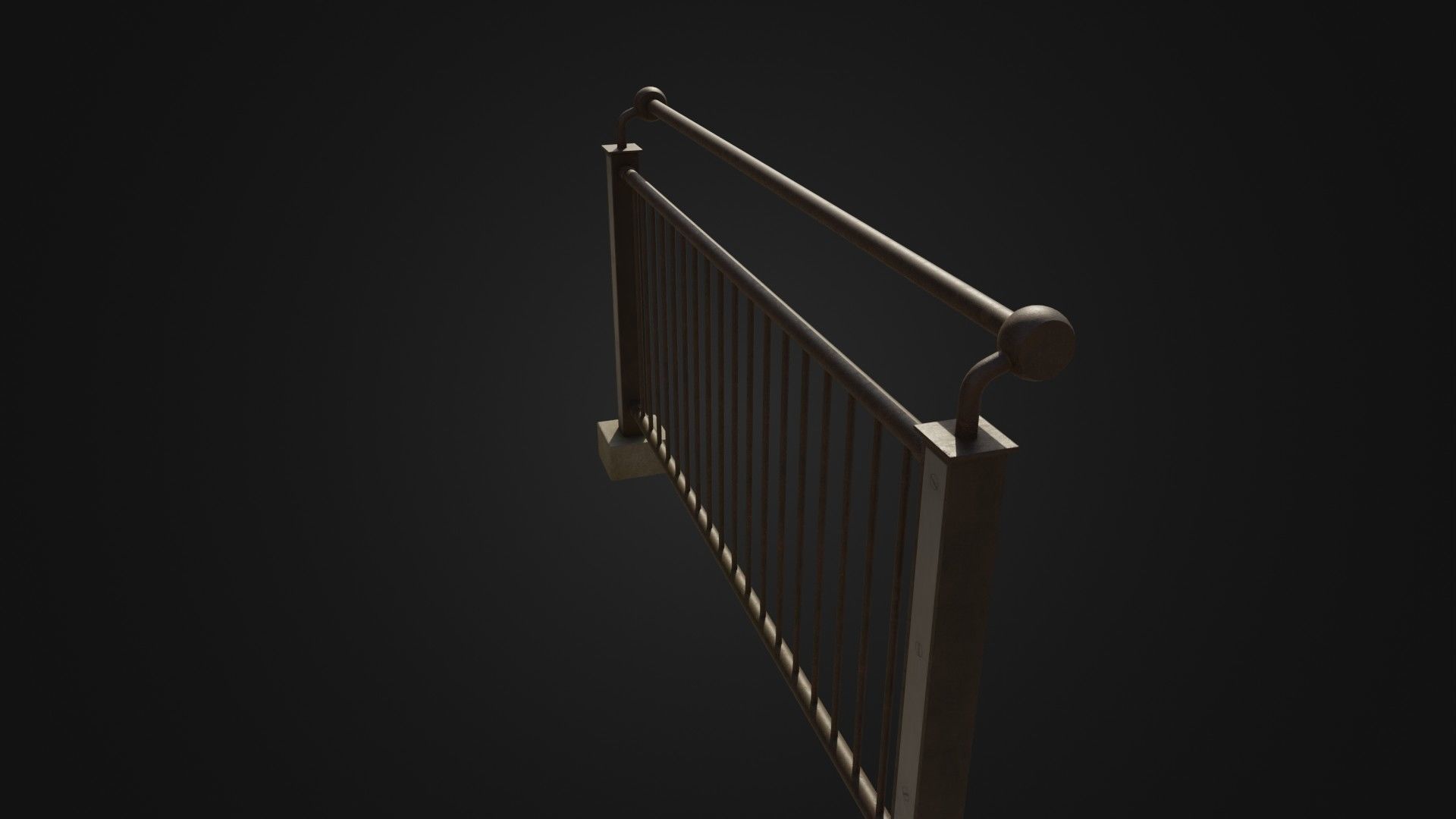 Fence 03 Low-poly 3D model_32