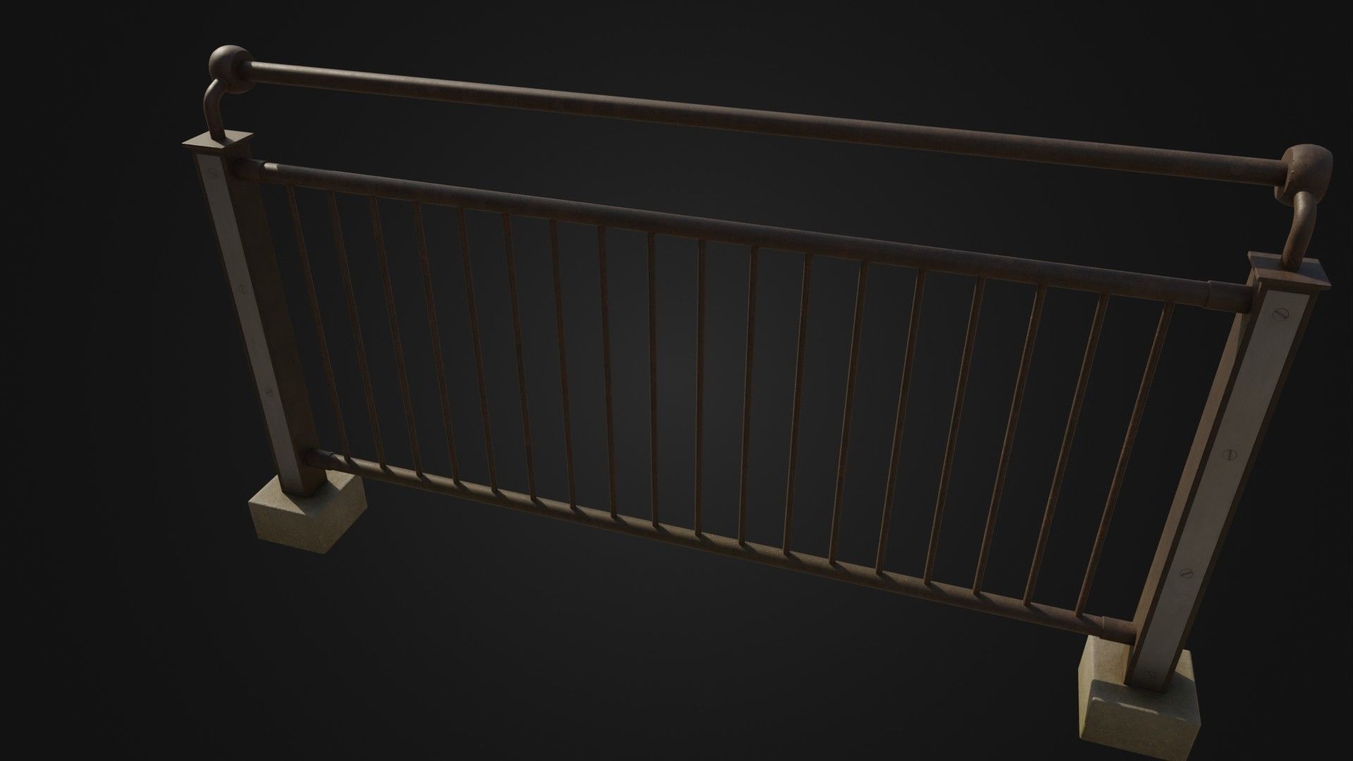 Fence 03 Low-poly 3D model_38