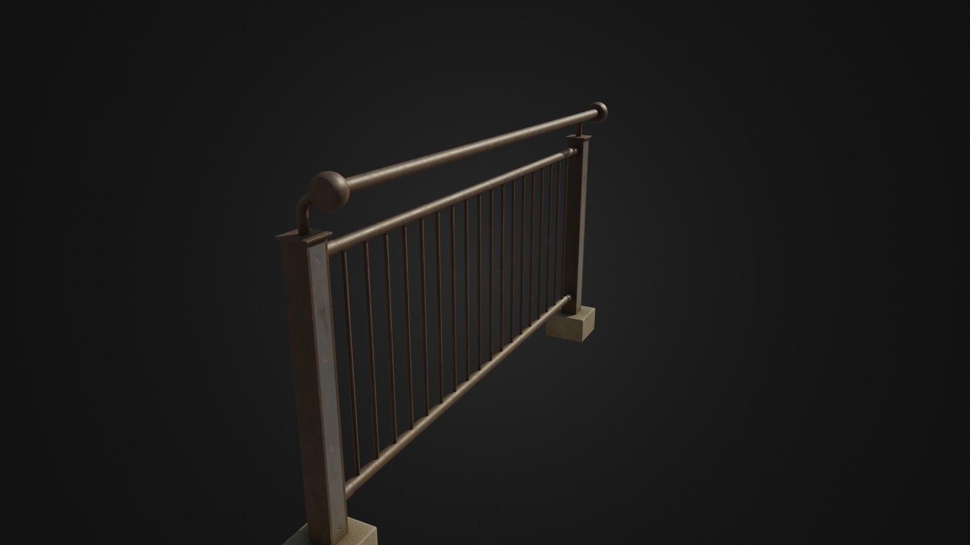 Fence 03 Low-poly 3D model_27