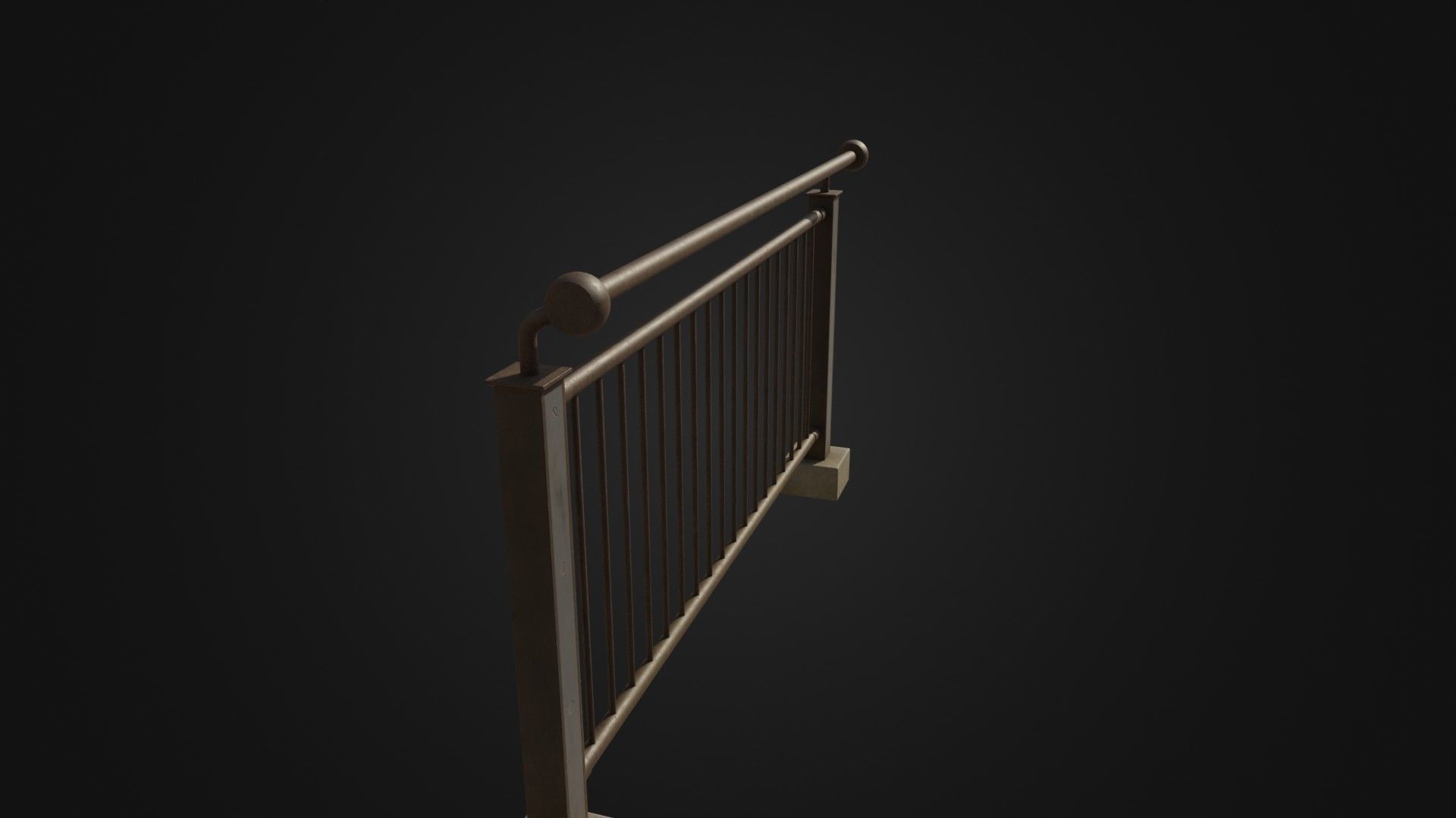 Fence 03 Low-poly 3D model_28