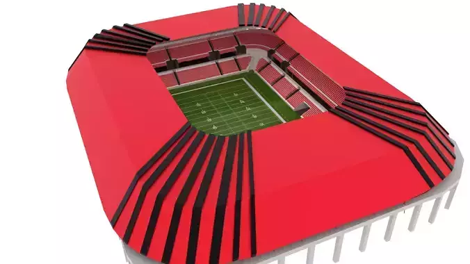 American Football Stadium Low-poly 3D model