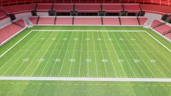 American Football Stadium Low-poly 3D model