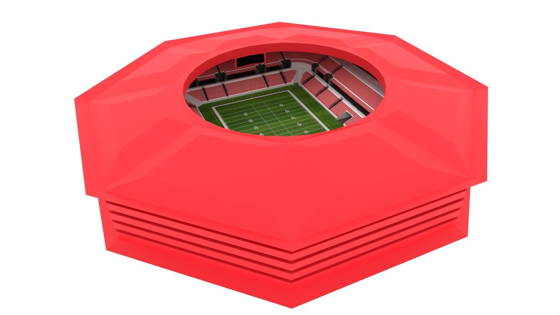 American Football Stadium Low-poly 3D model_1