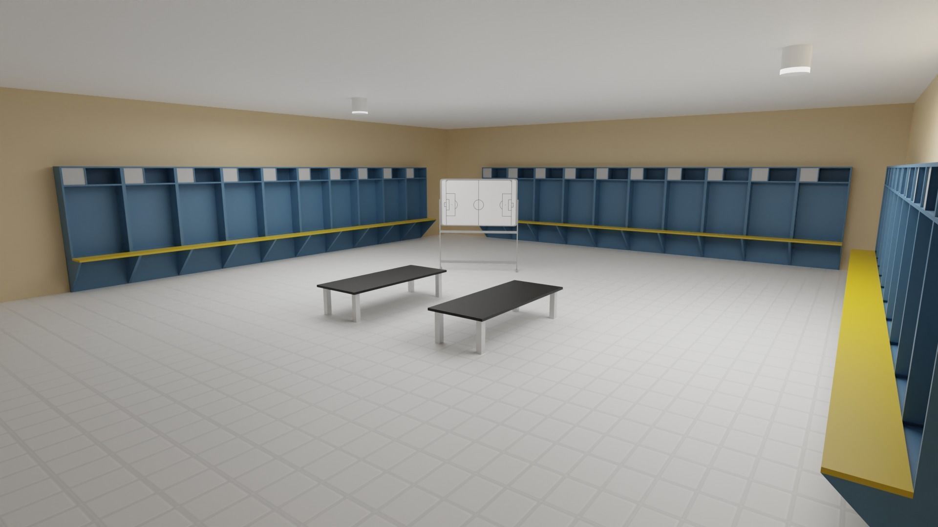 American Football Stadium Low-poly 3D model_4