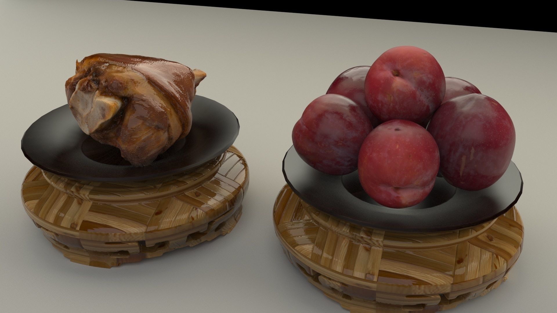 Chinese plum 3D model_2