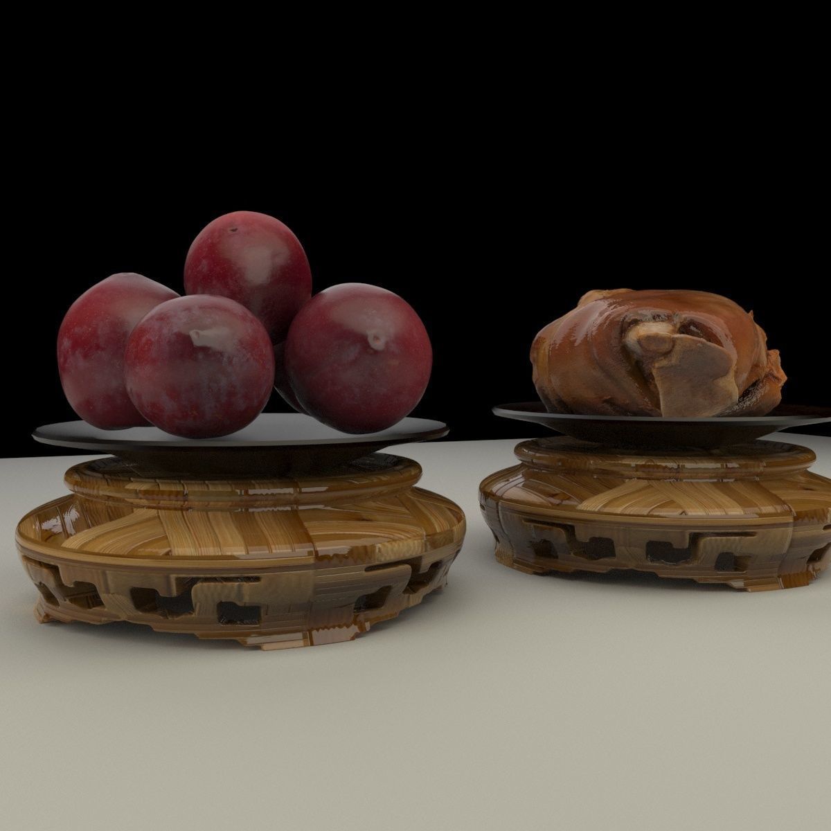 Chinese plum 3D model_5