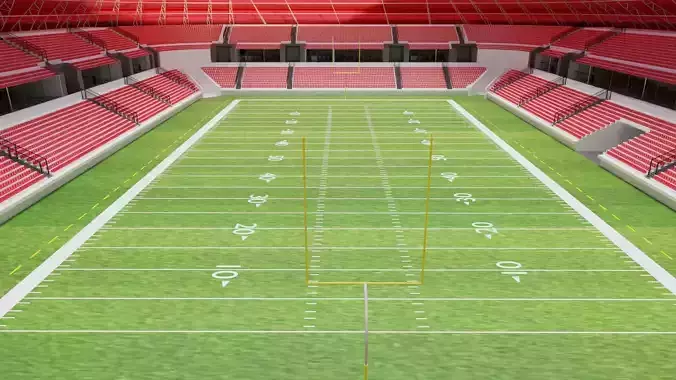 American Football Stadium Low-poly 3D model