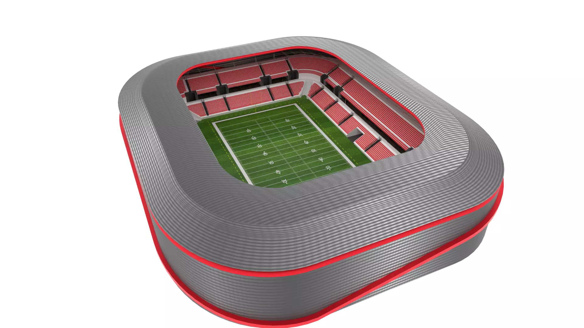 American Football Stadium Low-poly 3D model