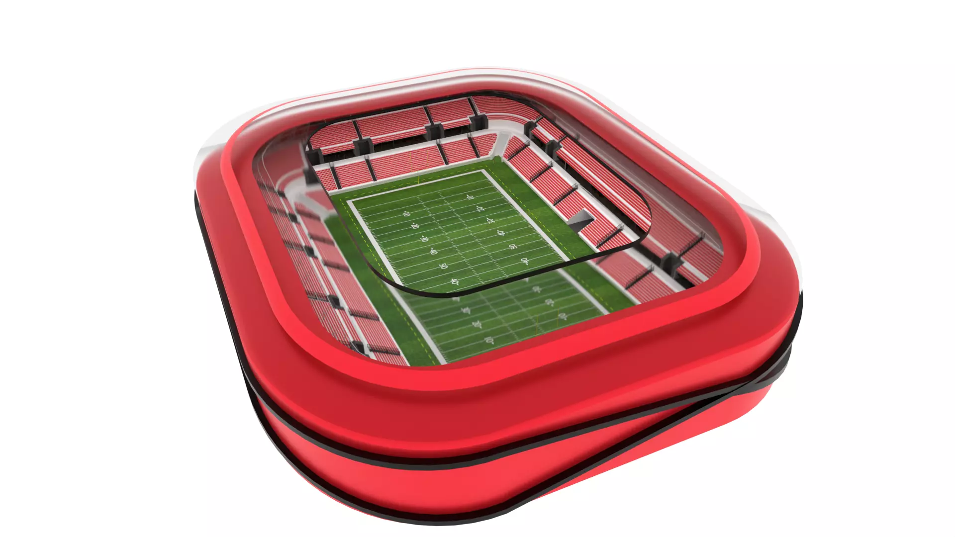 American Football Stadium Low-poly 3D model_0