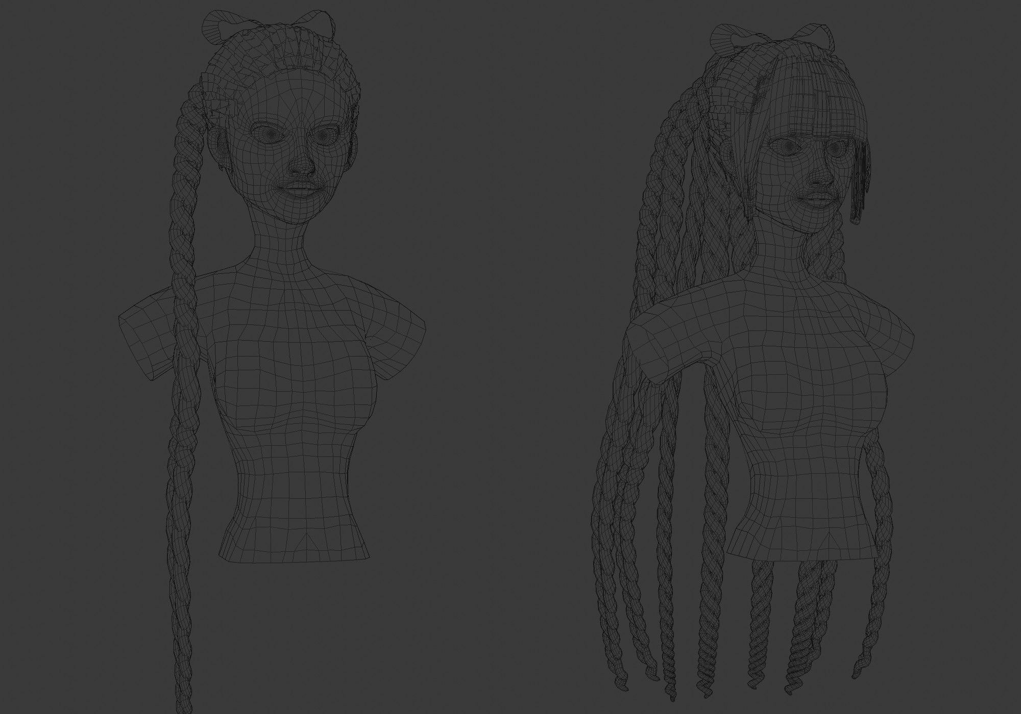 Female Hair Collection 3D model_31