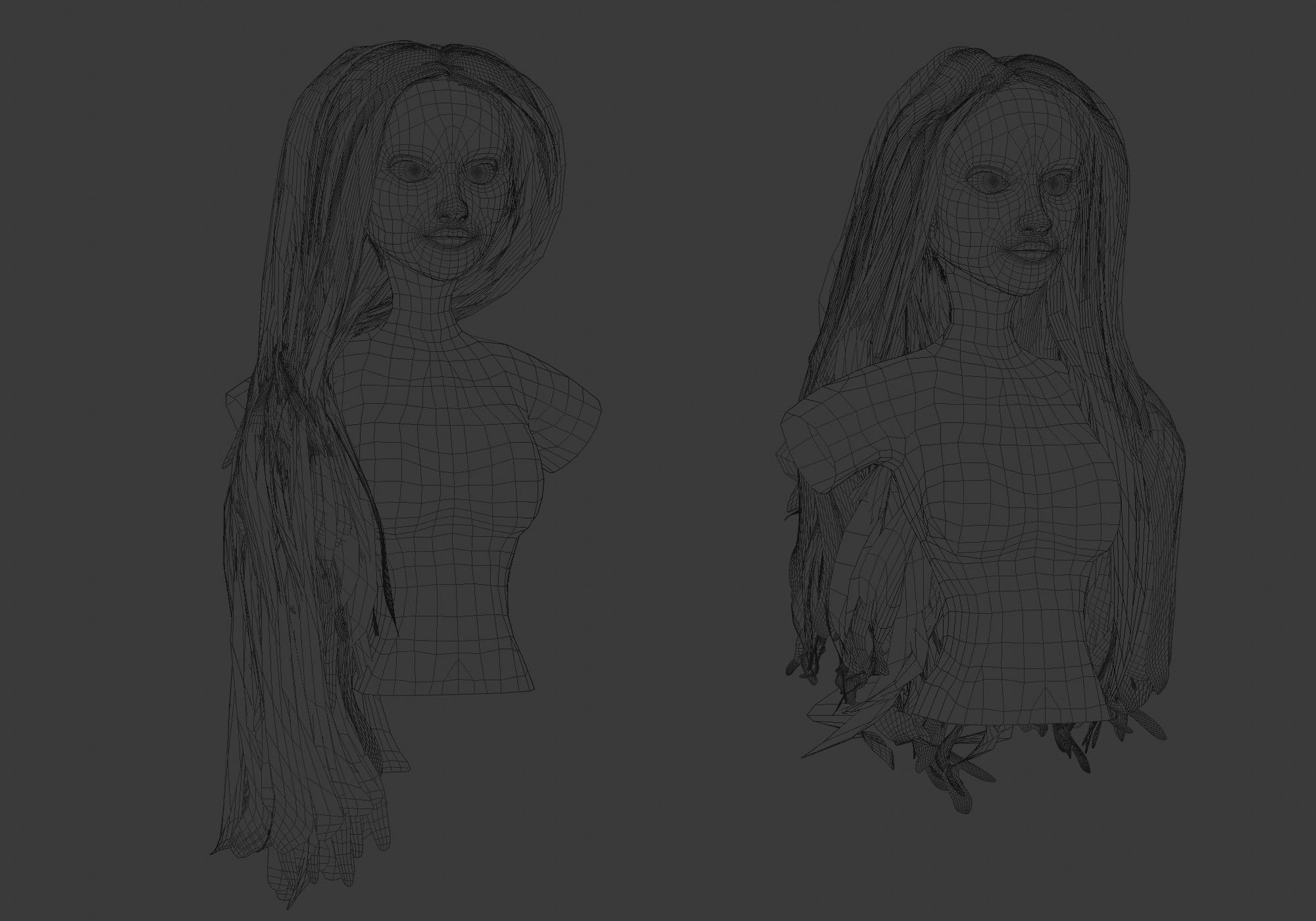 Female Hair Collection 3D model_30