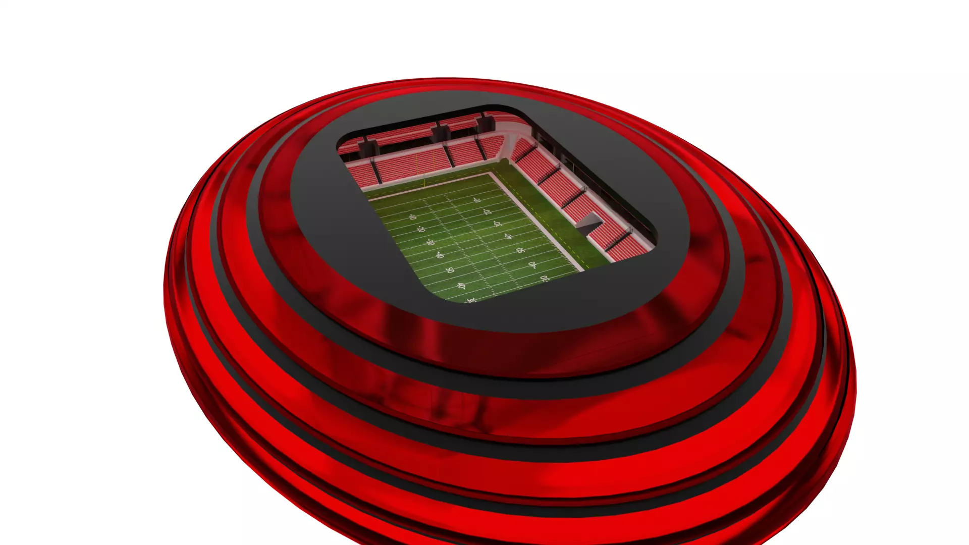 American Football Stadium Low-poly 3D model