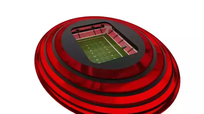 American Football Stadium Low-poly 3D model