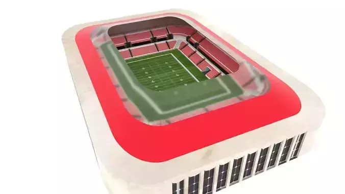 American Football Stadium Low-poly 3D model