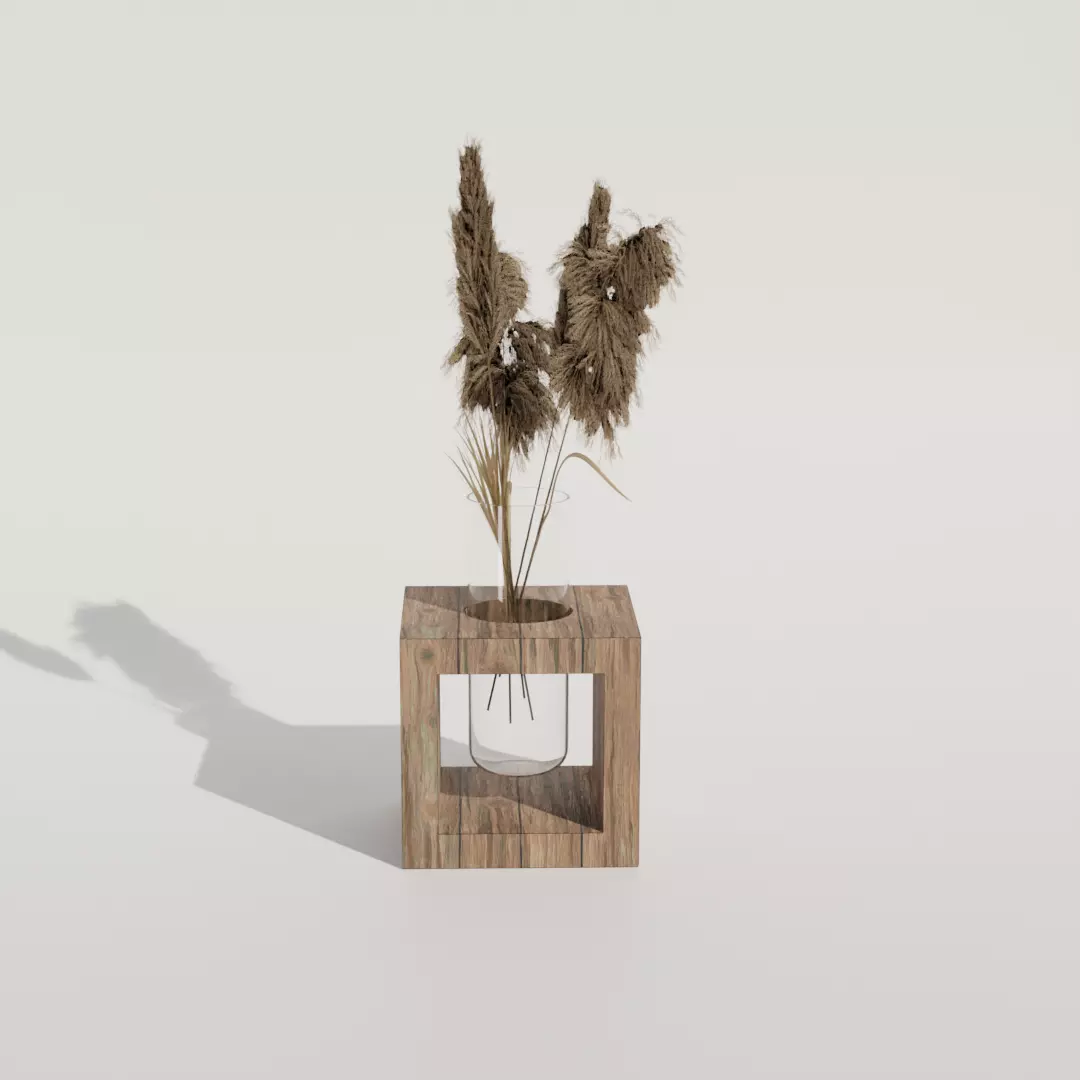 flower vase 3D model_0