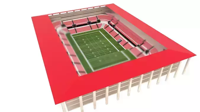 American Football Stadium Low-poly 3D model
