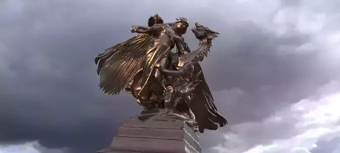 Angel and Demon statue