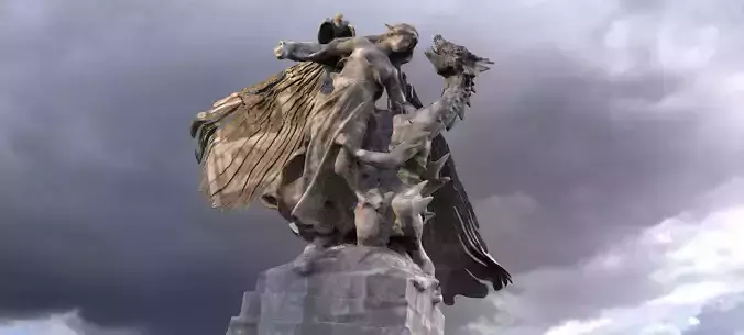 Angel and Demon statue 2